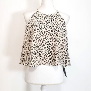 NEW!! 11. Honore PLUS SIZE 18 Tank Blouse Crop Top Curvy Animal Print Halter